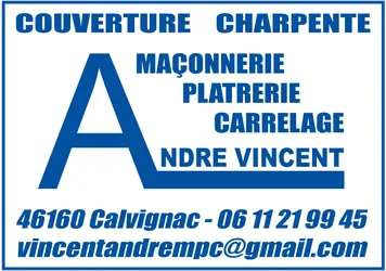Logo Vincent ANDRE : Couverture, charpente, maçonnerie, platrerie, carrelage