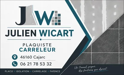 Logo Julien WICART : Placo, isolation, carrelage, faïence